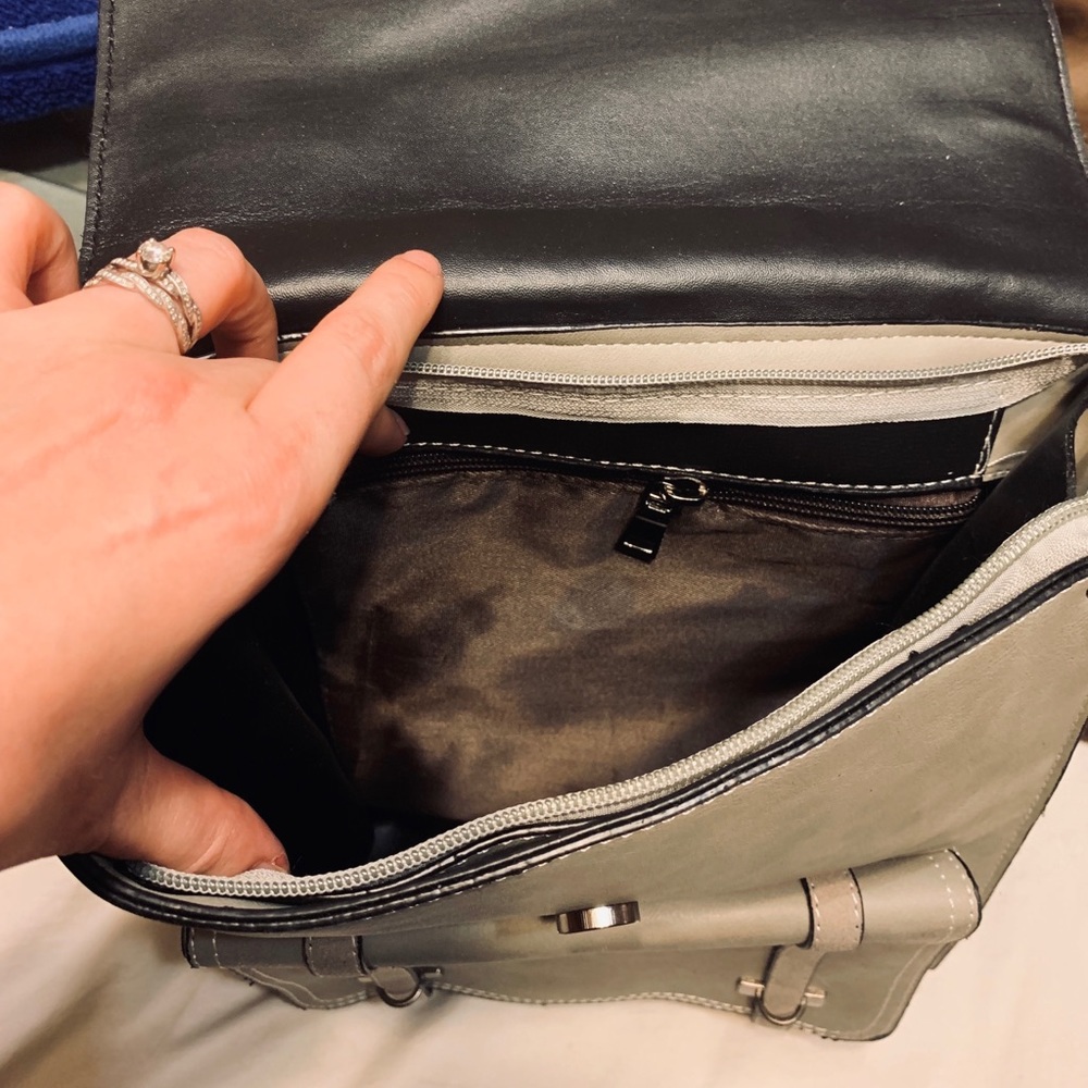 Gray Backpack Purse - image 3